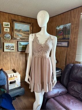Boho Lace Flowy Dress